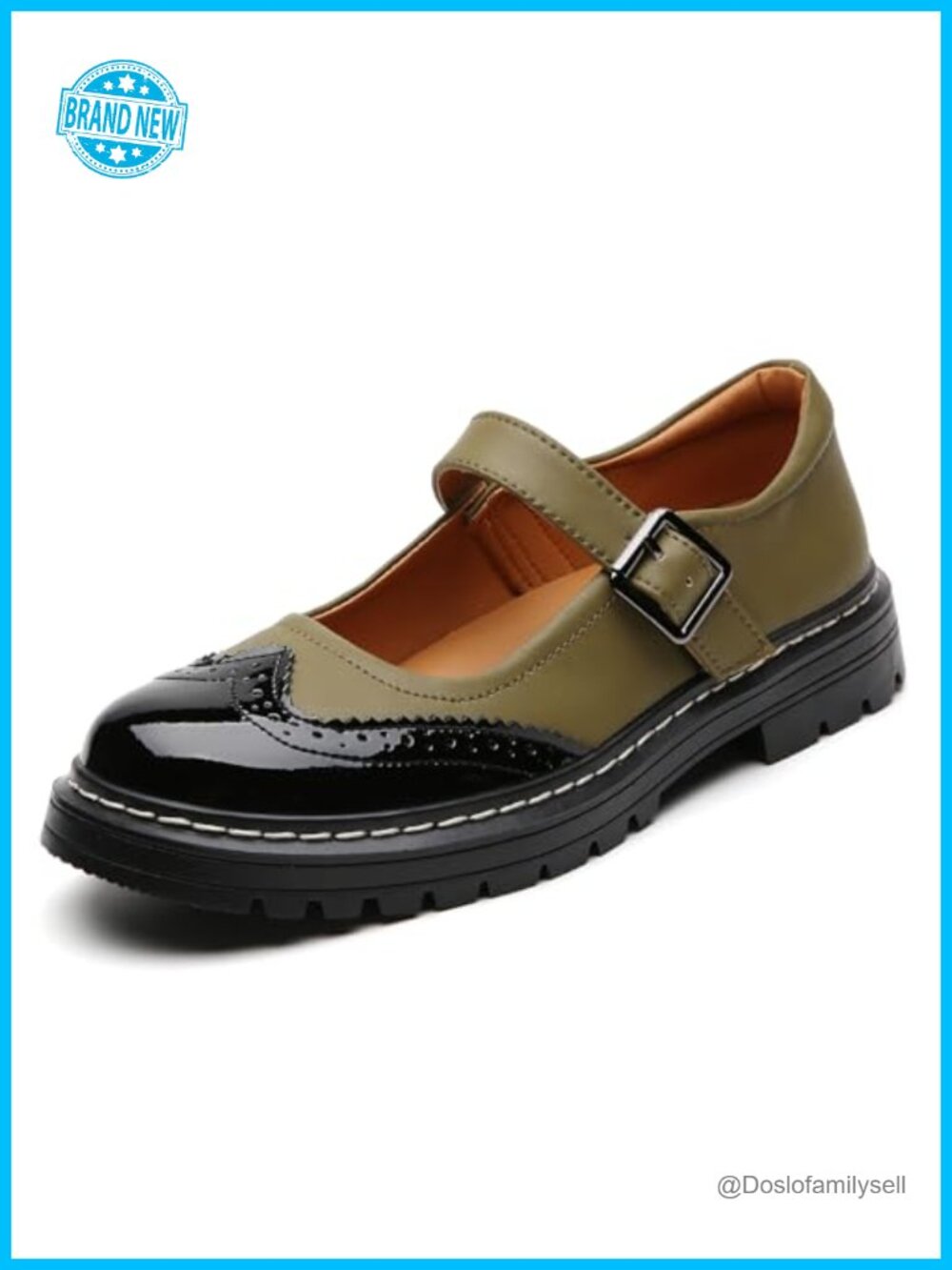 Women's Mary Jane Platform Casual Dress Shoes Faux Leather Non-Slip